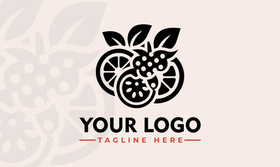 Wall Mural - fresh fruit vector logo premium food branding with vibrant fruity logo design organic and delicious