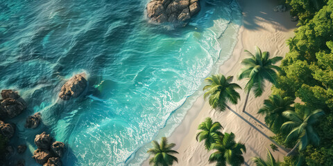 Wall Mural - tropical nature abstract background. summer and environment concept. generative ai.