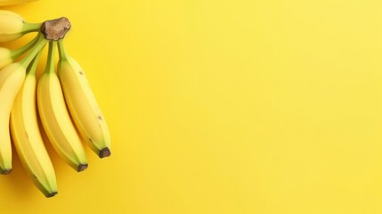 Wall Mural - Minimalist banana background. Copy space. Space for text