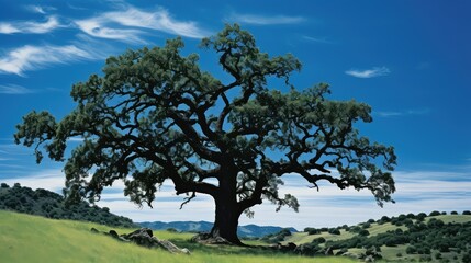 Poster - foliage black oak tree