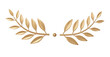 © timonko - 3d rendering golden laurel wreath divider. Trophy, award, champion victory concept