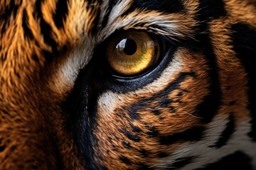 Canvas Print - Close up of a tiger's eye, perfect for wildlife projects