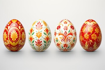 Canvas Print - Colorful painted eggs perfect for Easter decorations