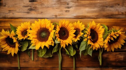 Sticker - vibrant sunflowers on board