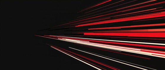 Abstract red light Color Gradient Strips Glowing Vertical Lines Motion Abstract Background. Overlap layers on black background with free space for your design. Modern header. Generative ai