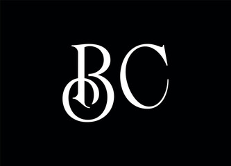 BC letter logo and monogram logo design