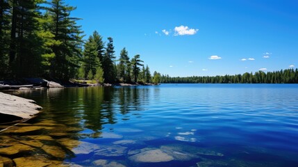 Wall Mural - scenic lake photo