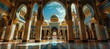Mosque hall. Generative AI technology.	
