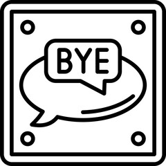 Canvas Print - Bye Icon