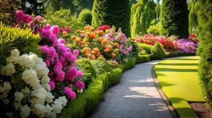 Canvas Print - plants green flower border