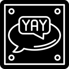 Canvas Print - Yay Icon