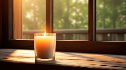 Canvas Print - light candle morning