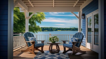 Wall Mural - water lake porch