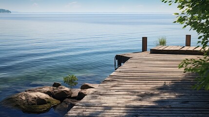 Poster - relaxati dock on lake