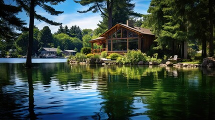 Wall Mural - relaxing lake living