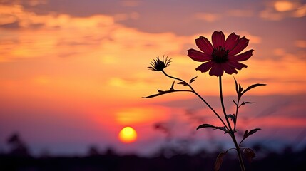 Sticker - floral wildflower silhouette