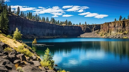 Poster - serene lake landscape