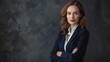 © koplesya - photo of a stylish business woman in a business suit. Style, beauty and fashion concept