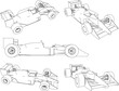 vector sketch design illustrator image of formula racing car