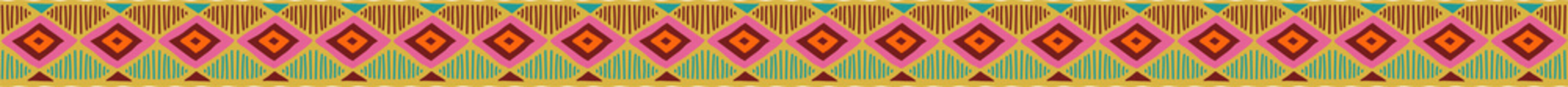 Wall Mural - Divider with traditional seamless pattern. Colorful decorative tribal border. 
