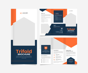 Wall Mural - Trifold Business brochure template design