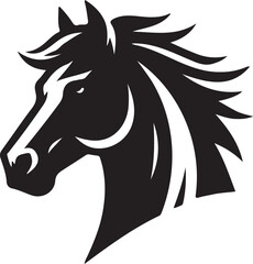 Wall Mural - Horse head silhouette vector artwork