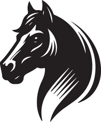 Wall Mural - Horse head silhouette vector artwork