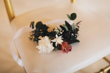 Wall Mural - wedding bouquet on a table