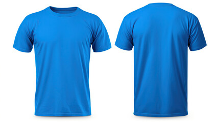 blue t shirt isolated on white backrgound mock up generative ai