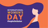 Fototapeta Pokój dzieciecy - International Women s Day. Campaign 2024 inspireinclusion. Happy 8 march.