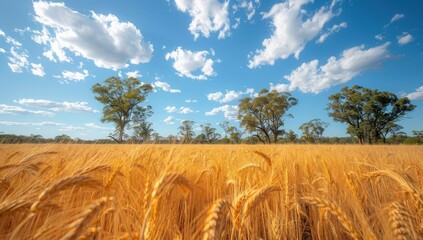 Poster - Golden Fields: Capturing the Beauty of Summer Harvest in Rural Landscapes