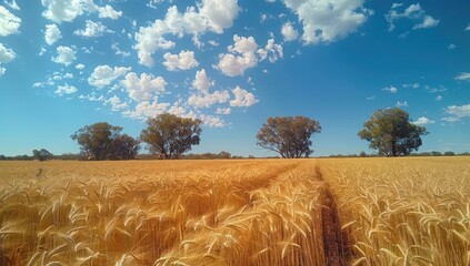 Wall Mural - golden fields: capturing the beauty of summer harvest in rural landscapes