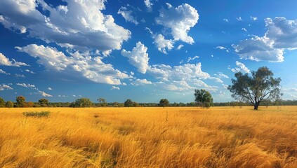 Wall Mural - golden fields: capturing the beauty of summer harvest in rural landscapes