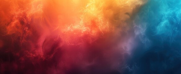 Wall Mural - sunrise over a tranquil lake: an abstract, glowing sky with vibrant waves of color, creating a beaut