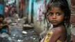 Children suffering from war and hunger. Warfare, fear, social problems