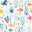 © amirhamzaaa - Seamless pattern fish