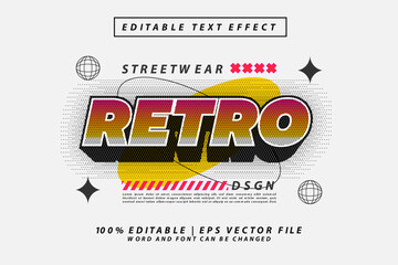 Wall Mural - Editable Text Effect Retro Street Wear Style Premium Vector