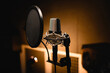 © fesenko - Close-up shot of a professional microphone in a recording studio