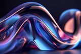 Fototapeta Panele - Abstract Colorful Waves on Dark Background for Modern Design Concepts