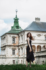 A young woman near the Pidhoretsky Castle, Ukraine.