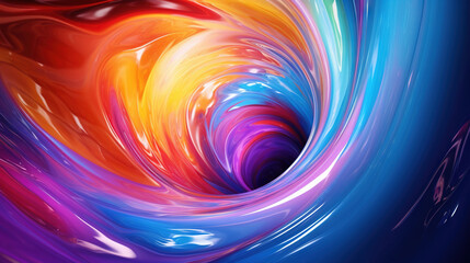 Wall Mural - Abstract background with swirl of colors twisting in motion in vivid color vortex.