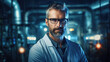 © brillianata - Person. Portrait of Bioengineer on a blurred background in the laboratory