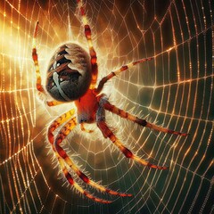 spider and web