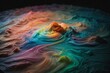 Vibrant colorful hard liquid waves background