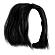 soft blunt haircut png free hand painted illustration