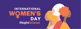 Fototapeta Pokój dzieciecy - International Women s Day. Campaign 2024 inspireinclusion. Happy 8 march.
