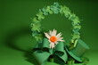 St. Patrick's Day background with shamrocks, clover leaves and daisy