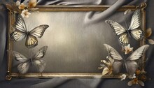 Vintage Frame With Butterfly