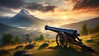 cannon in the mountains