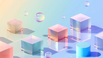 Empty pedestal mockup space for display product. Abstract minimal studio geometric shape object.